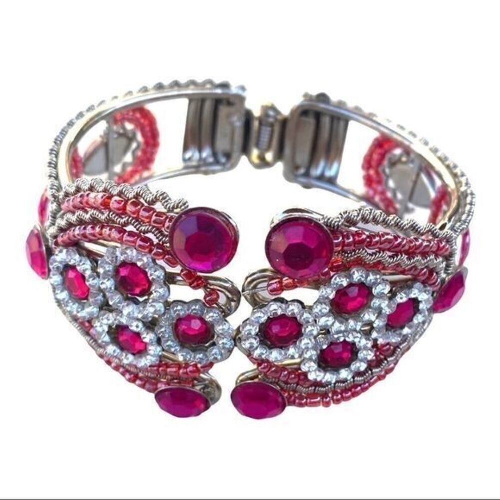 Bangle with Glass Jewels - Picture 1 of 6